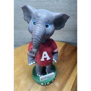 Alabama Crimson Tide Big Al Football Bobble Head Resin Figurine 7” Tall Rare